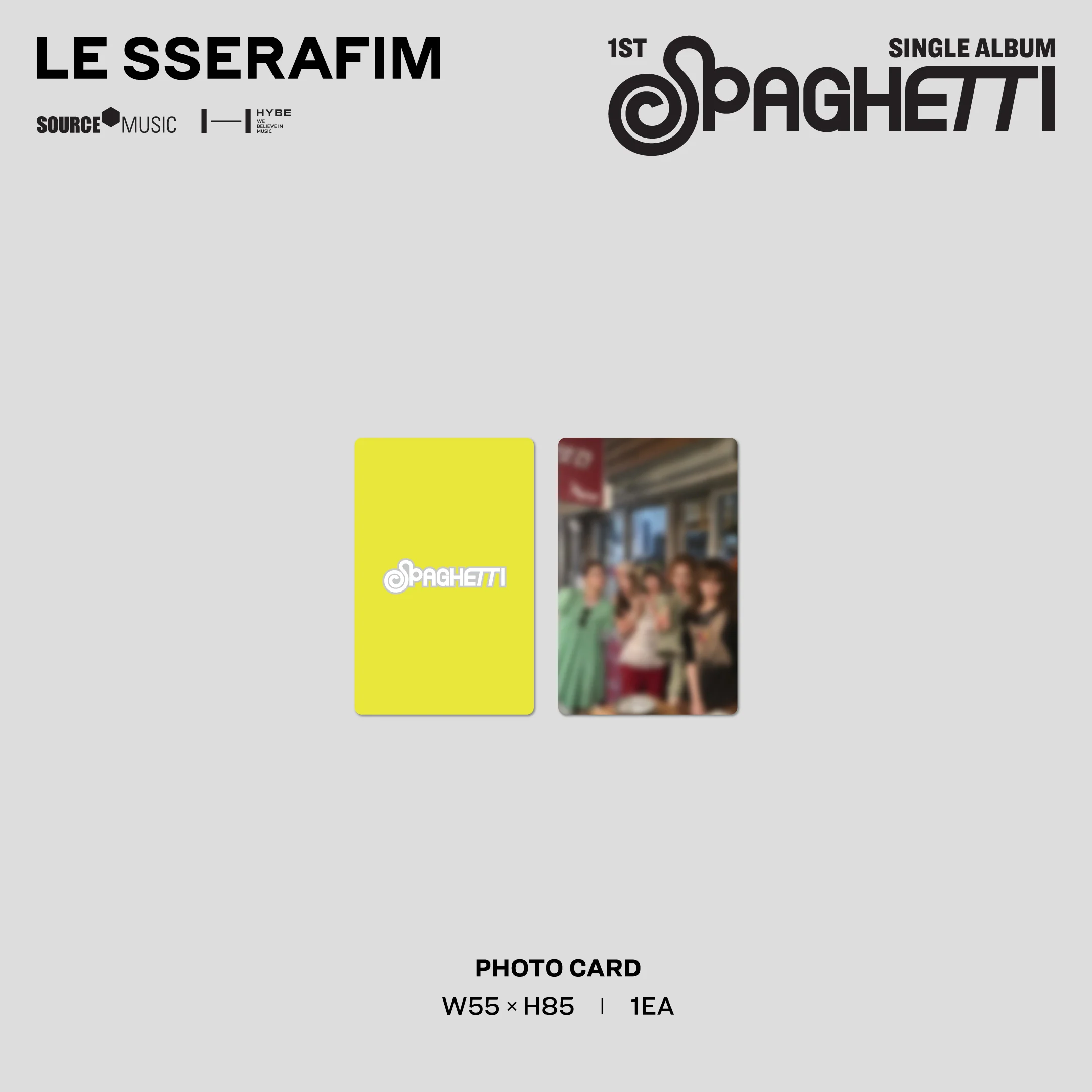 1st Single Album "SPAGHETTI" Vinyl [Neon Yellow] - Image 6
