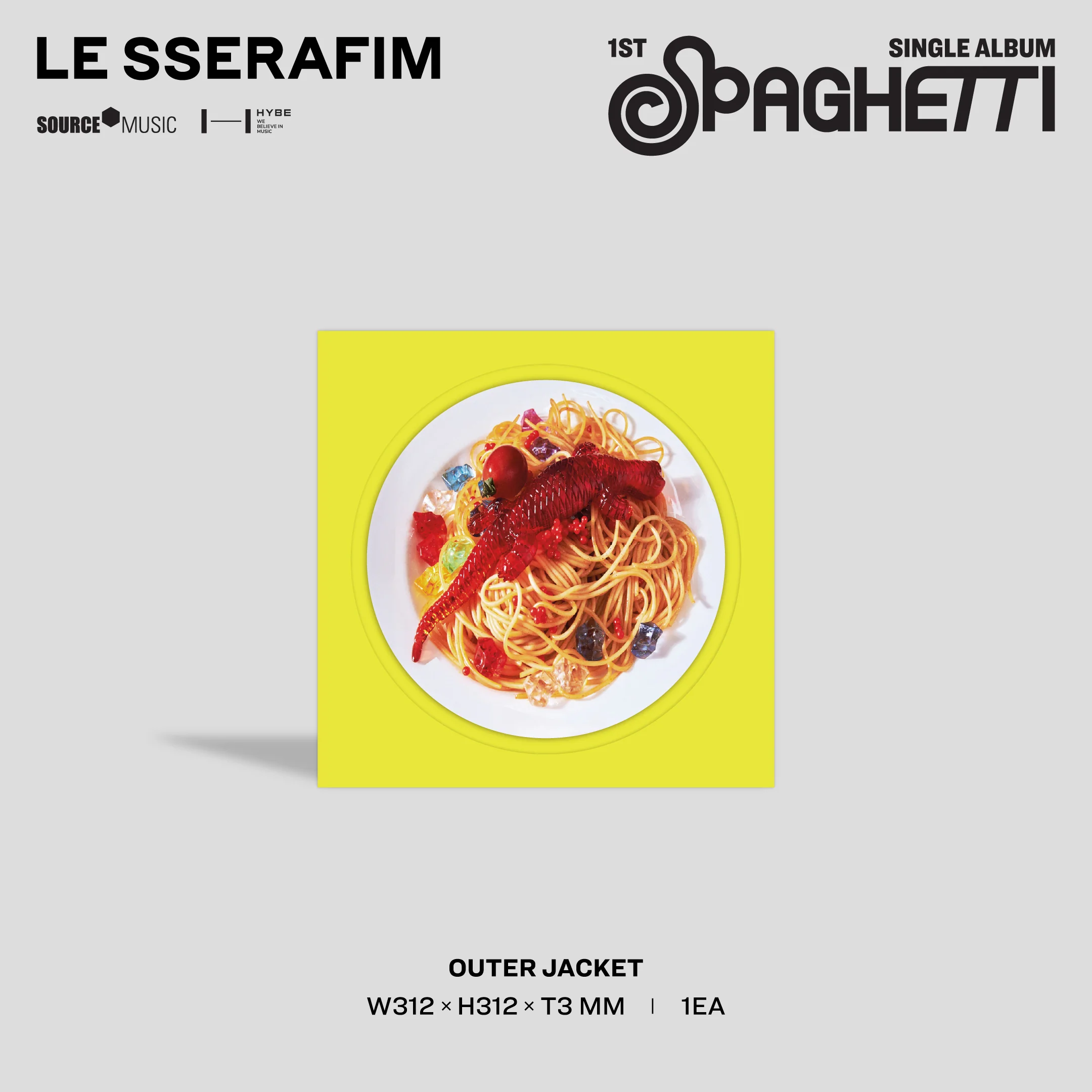 1st Single Album "SPAGHETTI" Vinyl [Neon Yellow] (D2C Exclusive) - Image 3