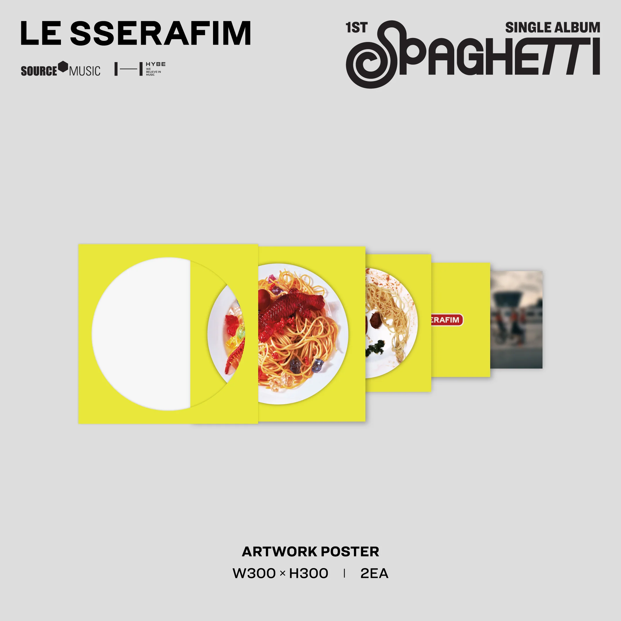 1st Single Album "SPAGHETTI" Vinyl [Neon Yellow] (D2C Exclusive) - Image 5