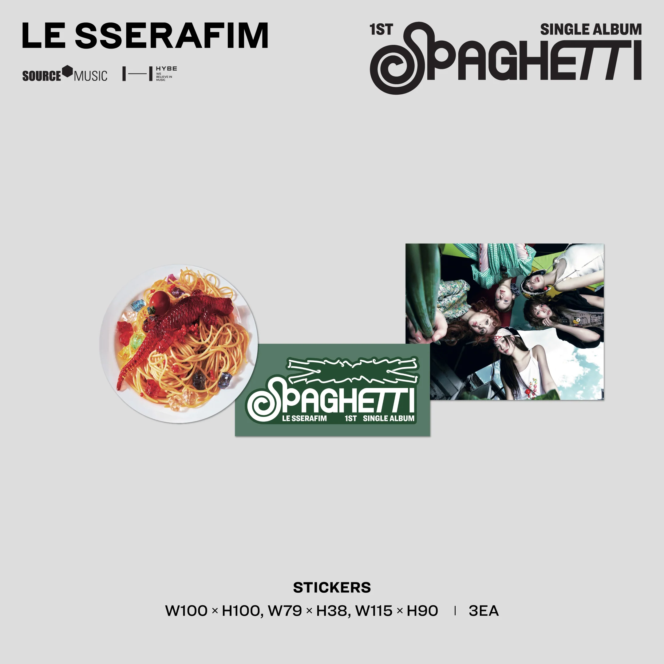 1st Single Album "SPAGHETTI" Vinyl [Tomato Red] (D2C Exclusive) - Image 5